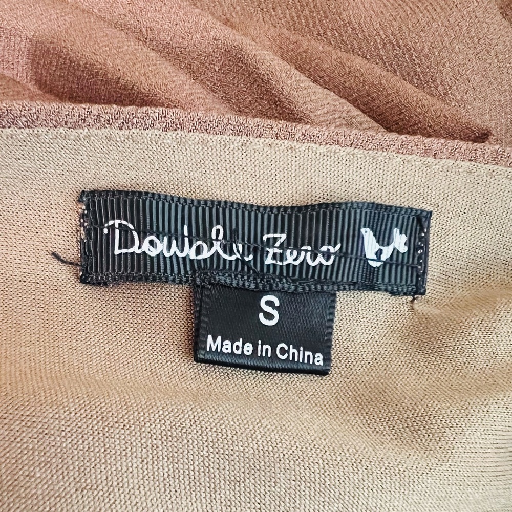 Double Zero Womens A Line Dress Open Pleated Back Bow Brown Size Small - Picture 13 of 15